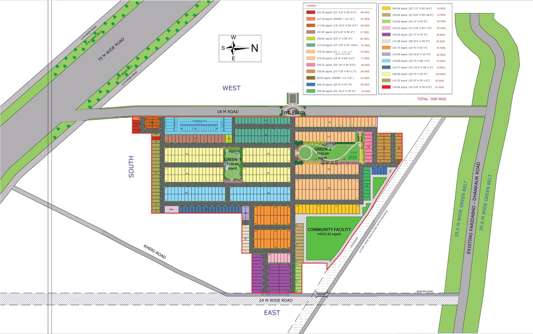 Amolik Asterwood Master Layout Plan Sector 98 Faridabad
