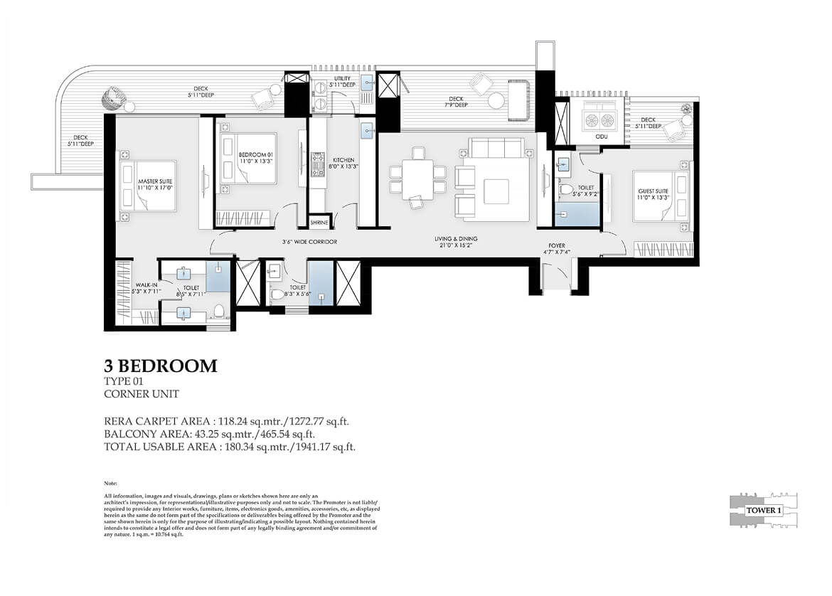 BPTP Amstoria Verti Greens 3 Bedroom