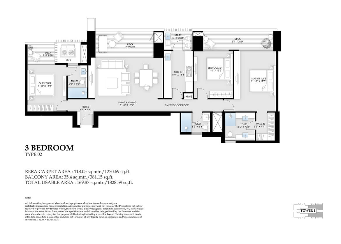 BPTP Amstoria Verti Greens 3 Bedroom