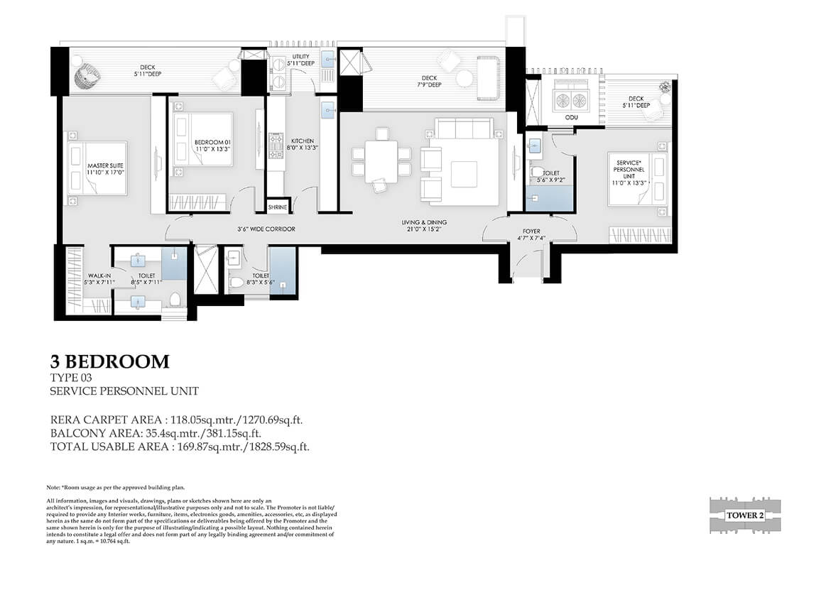 BPTP Amstoria Verti Greens 3 Bedroom