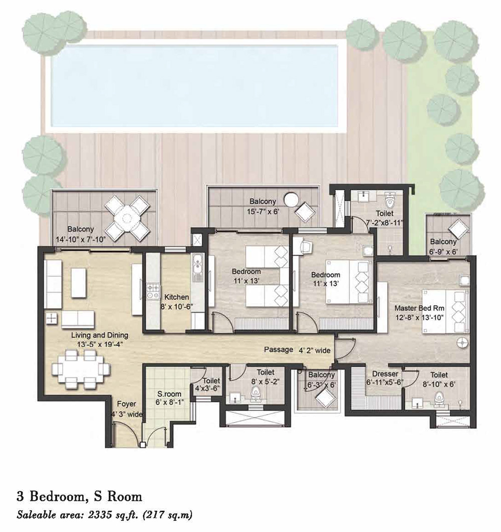 Puri Aanandvilas 3 Bedrooms + S Room